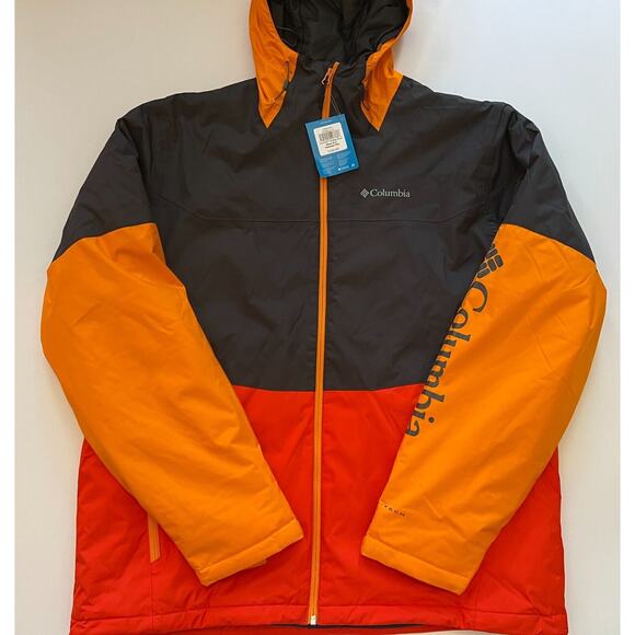 Columbia Men's Point Park Insulated Jacket Omnitech Black/ Orange Size XLT NWT🛒 - Picture 1 of 12